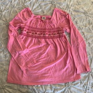 Faded Glory Babydoll Embroidered Top, Size 10/12